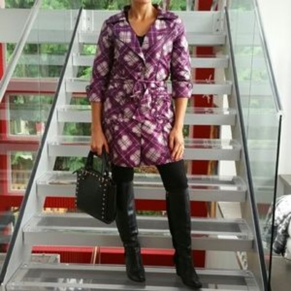 PLAID TRENCH COAT - Picture 3 of 3